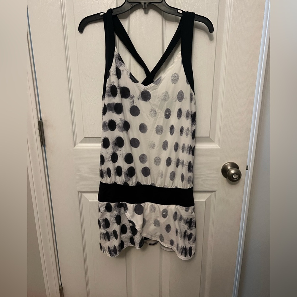 lululemon athletica White & Black Tie-Dye Active Romper - Picture 9 of 11
